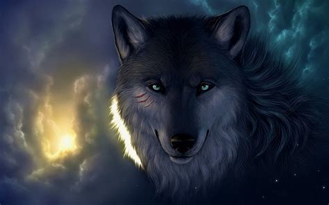 HellishWollf: A Stunning HD Wallpaper of an Enigmatic Wolf by HellishWollf