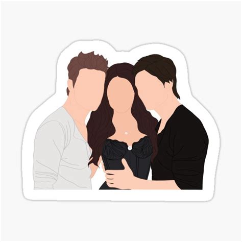 Stefan Damon And Elena Sticker For Sale By Createdbyalz Redbubble