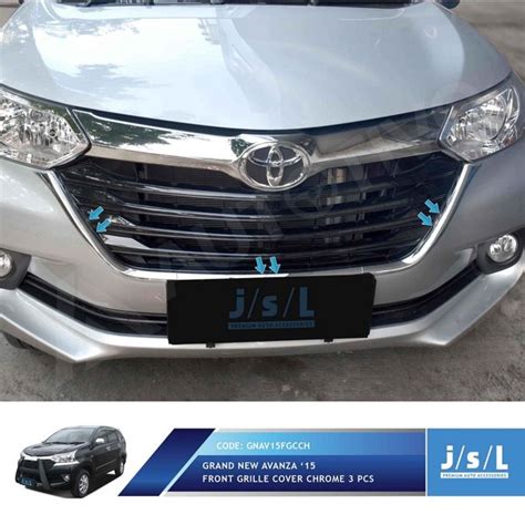 Jual Grand All New Avanza Front Grille Trim Chrome 3 Pcs Aksesoris