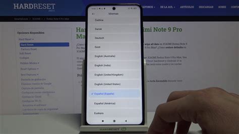 Cómo cambiar idioma en XIAOMI Redmi Note 9 Pro Max configurar