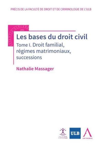 Les bases du droit civil Droit familial régimes matrimoniaux