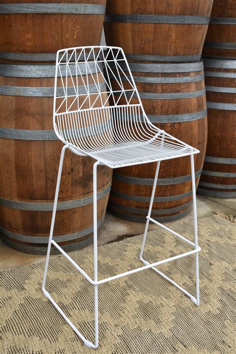 White Wire Bar Stool Elderberry Event Hire