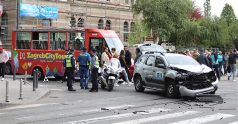 Foto Video Stra Na Nesre A U Centru Zagreba Sudarila Se Dva Taksija