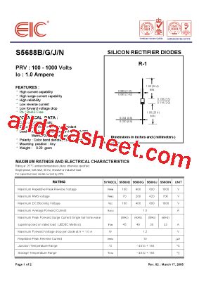 S5688J Datasheet PDF EIC Discrete Semiconductors