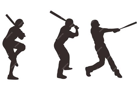 Baseball Player Silhouette Batting