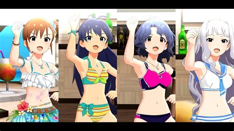 真夏のダイヤ（ミリシタmv：我那覇響・豊川風花・双海真美・四条貴音） Youtube