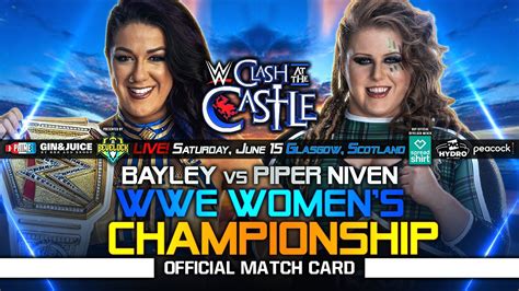 Clash At The Castle Bayley Vs Piper Niven Custom Match Card