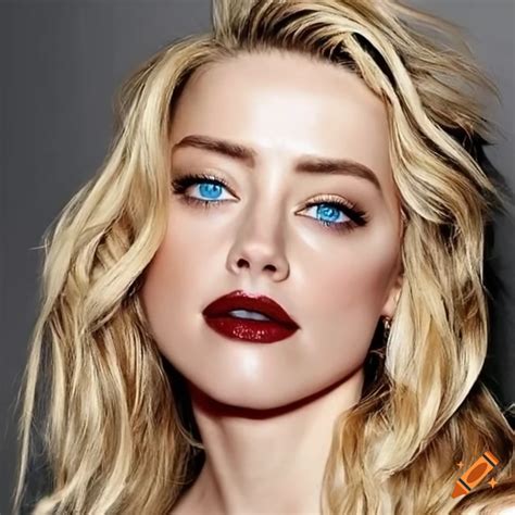 Portrait Of Amber Heard With Striking Features On Craiyon