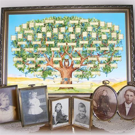 2 tablas de árbol genealógico para rellenar Póster de genealogía de 6