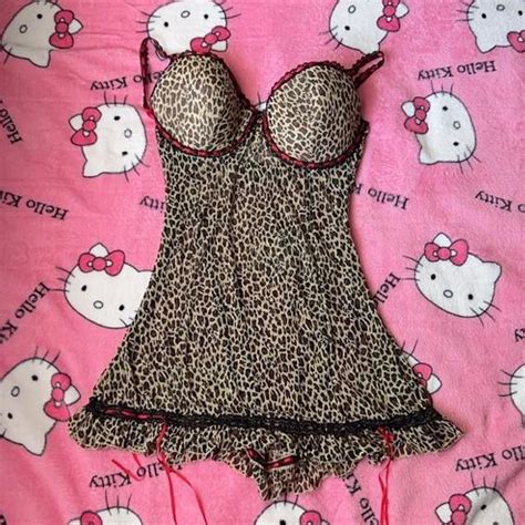 Cheetah Lingerie Slip Dress Open To Depop