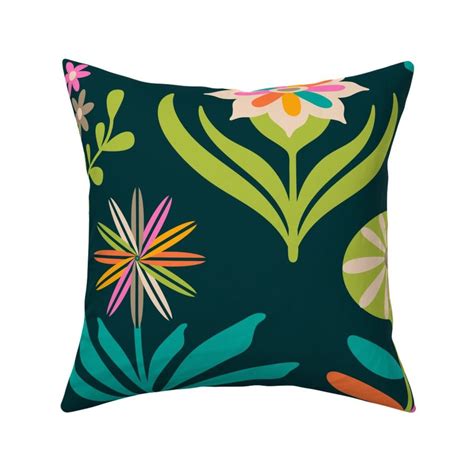 Tami Mid Century Modern Retro Mod Floral Fabric Spoonflower