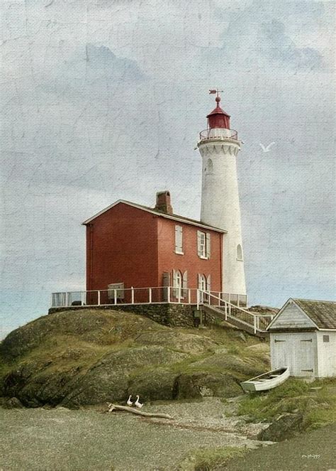 Fisgard Lighthouse Digital Art by Marlene Phipps - Pixels