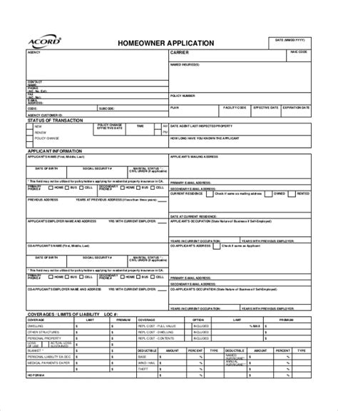 FREE 13 Acord Form Samples PDF MS Word Google Docs