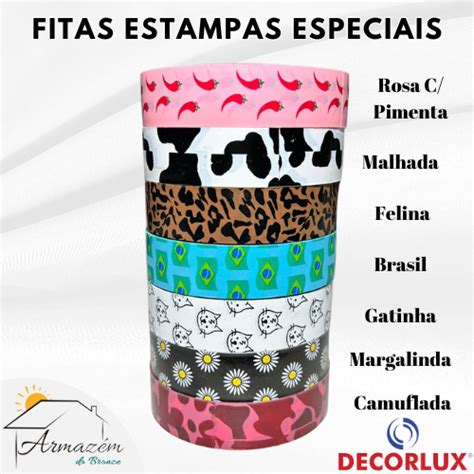 Fitas Estampadas Especiais Decorlux Armaz M Do Bronze