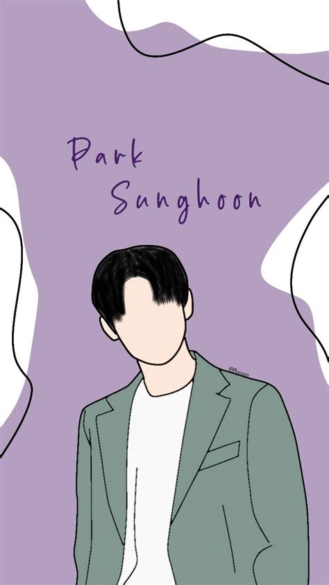 Sunghoon Enhypen Fanart Wallpaper Outline Art Scrapbook Stickers