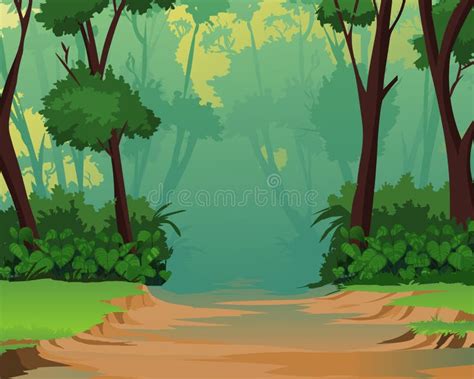 Jungle Background - Pleasant Scenery Stock Illustration - Image: 19052143