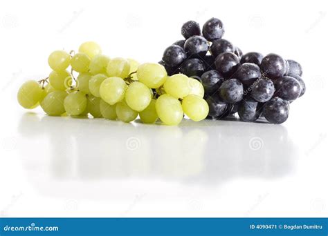 Black and White Grapes stock image. Image of white, glossy - 4090471