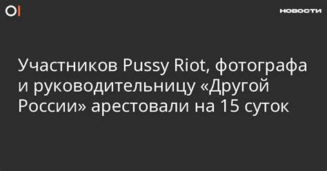 Участников Pussy Riot фотографа и руководительницу Другой России арестовали на суток ОВД