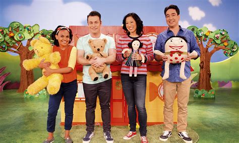 F-ABC KIDS' Play School presenters Miranda Tapsell, Teo Gebert, Karen ...