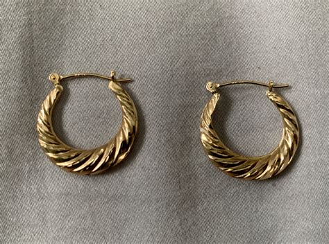 Jcm Jacmel K Gold Small Hoop Earrings Ebay