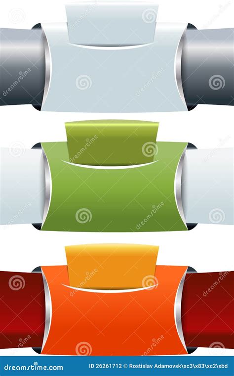 Set Of Three Abstract Banners Background Stock Vector Illustration Of