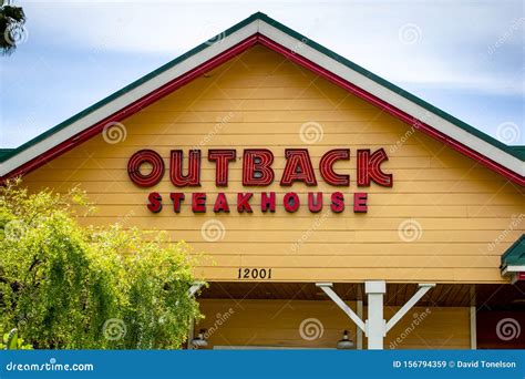 Outback Steakhouse Restaurant Sign Editorial Stock Image Image Of Company Marketplace 156794359