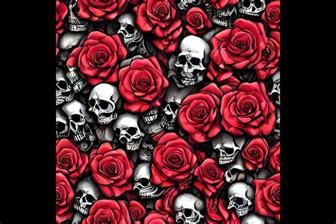 DARK GOTHIC SKULLS and ROSES Graphic by eifelArt Studio · Creative Fabrica