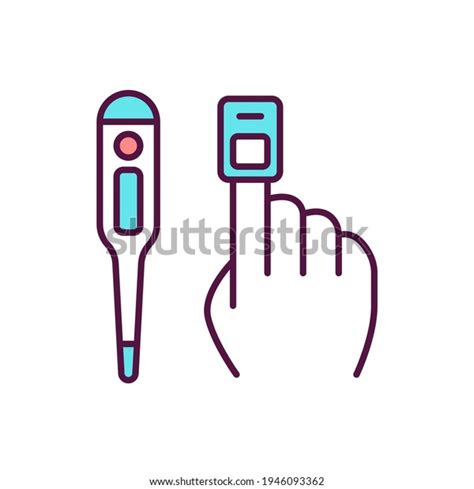 Vital Signs Measurement Rgb Color Icon Stock Vector Royalty Free