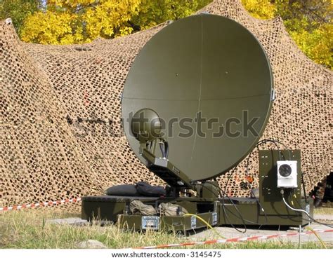 Camouflaged Tactical Military Satellite Dish Stock Photo (Edit Now) 3145475