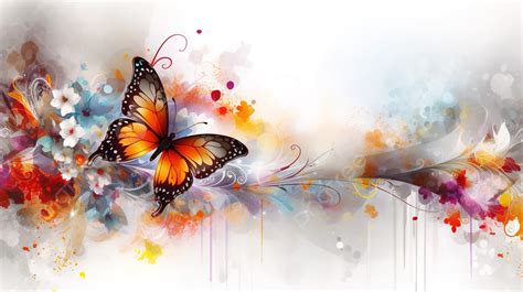 Beautiful Floral Butterflies Graphic Images Background Picture