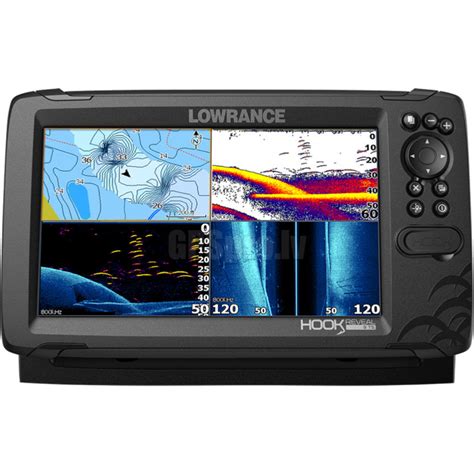 Combiné Sondeur LOWRANCE Hook Reveal 9 avec sonde Triple Shot bateau