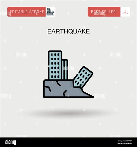 Earthquake Simple Vector Icon Stock Vector Image And Art Alamy