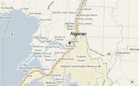 Algonac State Park Map