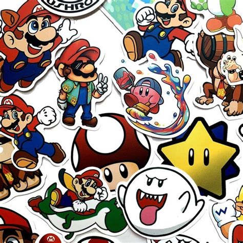 Set Stickers Calcomanias Super Mario Bros Luigi Set Env O Gratis