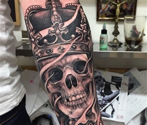 Skull King Crown Tattoo