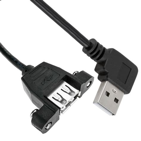 Kabel USB 2 0 Typ A Stecker abgewinkelt zu USB Typ A Buchse für Panel