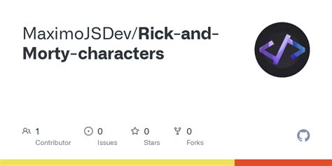 GitHub - MaximoJSDev/Rick-and-Morty-characters