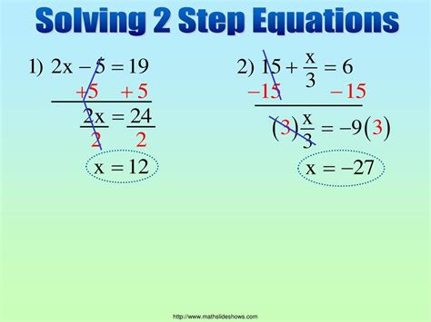 Solving 2 Step Equations Ppt Download