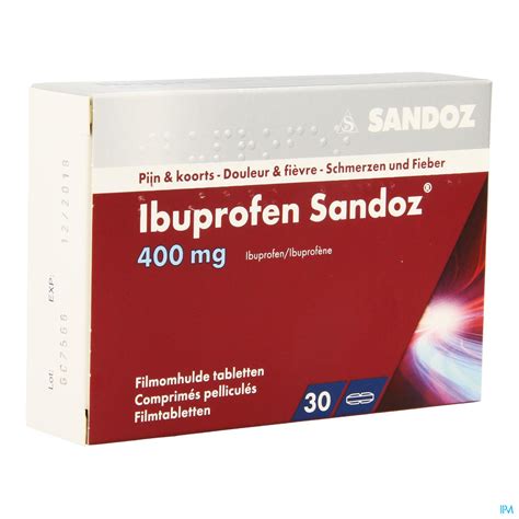 Ibuprofen Sandoz 400mg Comp Pell 30x400mg Brielfarma