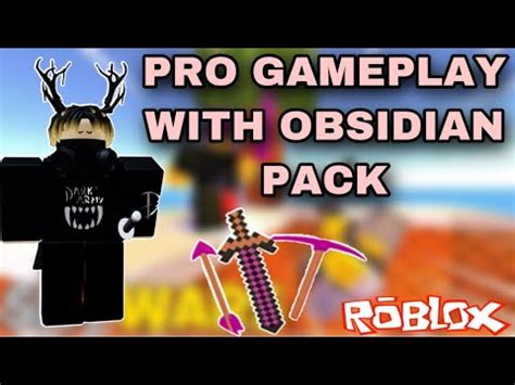 Pro Gameplay With Obsidian Pack Roblox Skywars Youtube