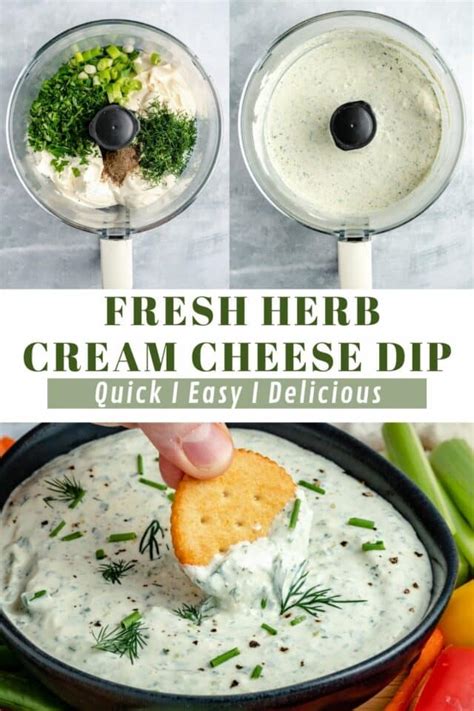 Fresh Herb Cream Cheese Dip Kim S Cravings