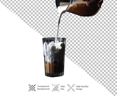 Premium Psd Psd Coffee Milk Isolated On Transparent Background