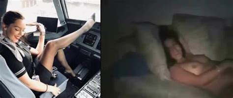 Pretty Flight Attendant From Her Uniform In The Cockpit To Naked On Her Couch Scrolller
