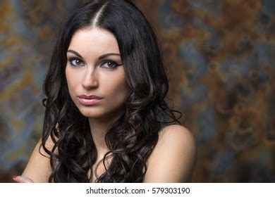 Sexy Brunette Woman Face Closeup Stock Photo Shutterstock