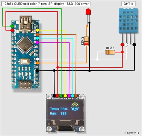 Arduino Microcontroller Board Oled Tv Microcontrollers Color Bands