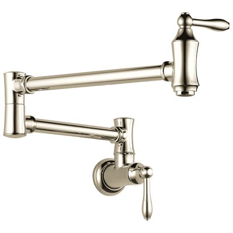 Delta Traditional Wall Mount Pot Filler Polished Nickel