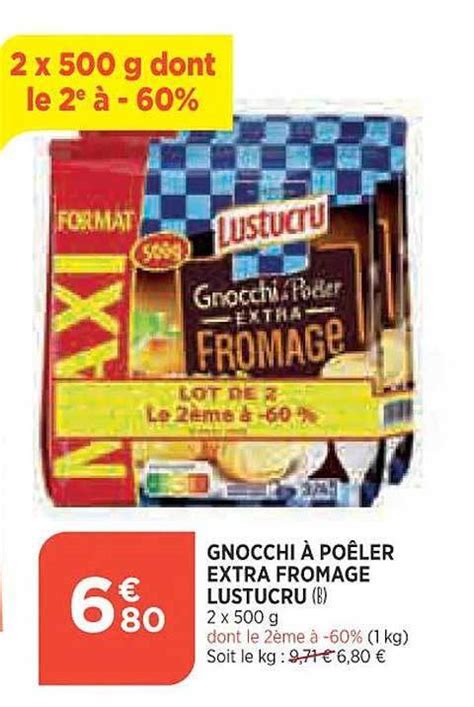 Promo Gnocchi à poêler extra fromage lustucru chez Bi1