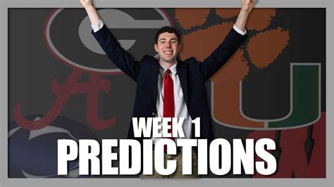 2021 Week 1 College Football Predictions Youtube