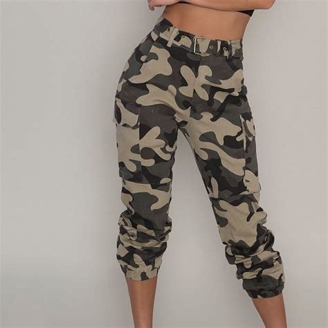 Wendunide 2024 Clearance Sales Cargo Pants Women Camouflage Camo Pants