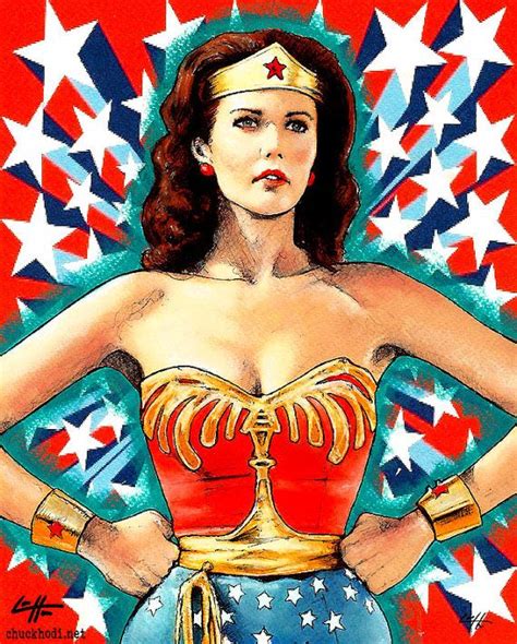 Print 8x10 Wonder Woman Lynda Carter Super Hero By Chuckhodi Lynda